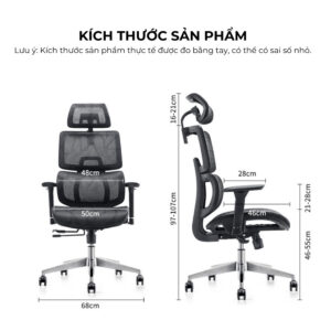 ghế nhân viên ivyco oc825