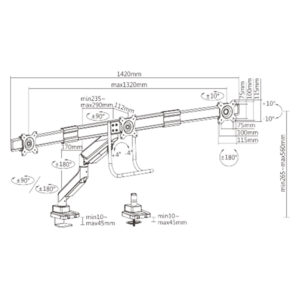 monitor arm lumi ma- 52-c032