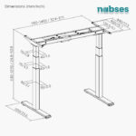 Chân bàn nâng hạ tb10-23d