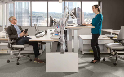 bàn làm việc nâng hạ bằng điện