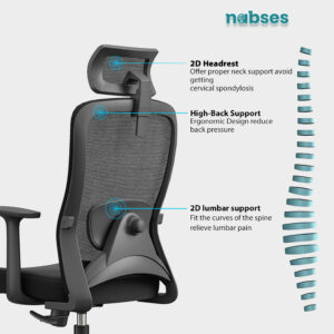 ghế nhân viên nabses sammy-h 2d lumbar support