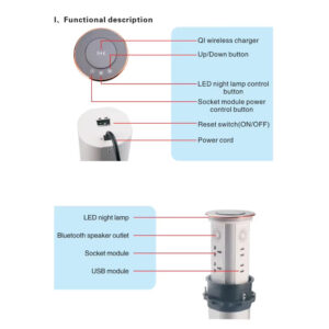 ổ cắm điện để bàn nabses bst-zse-a