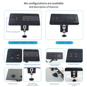 ổ cắm điện kẹp bàn nabses sh-001