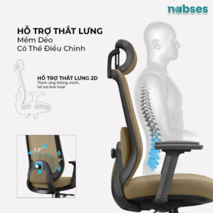 ghế nhân viên nabses vela-h