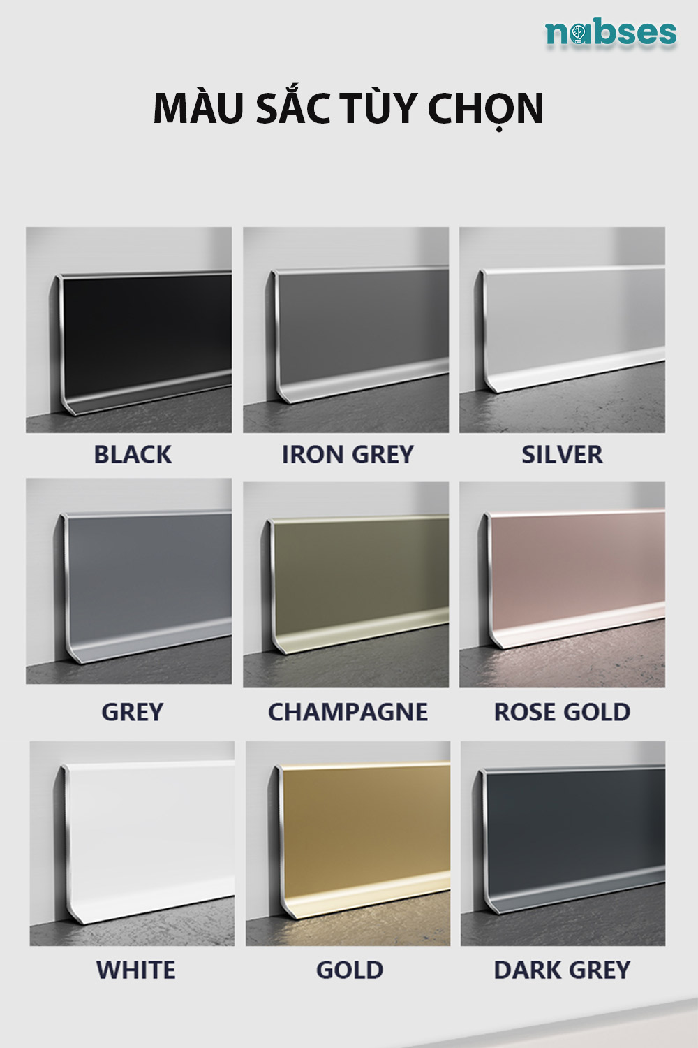 Nẹp Len Chân Tường Nabses RMS-A-2