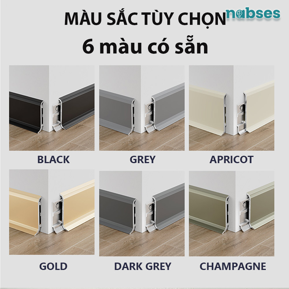 Nẹp Len Chân Tường Nabses RMS-A-5b