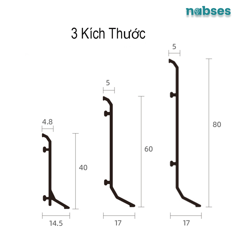 Nẹp Len Chân Tường Nabses RMS-A-5b