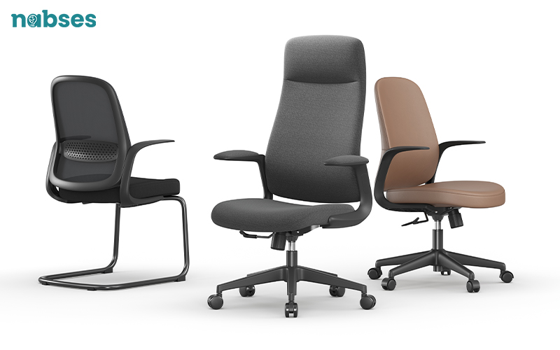 ghế công thái học bọc da