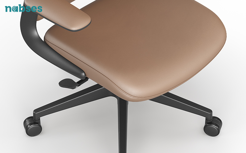 ghế công thái học bọc da