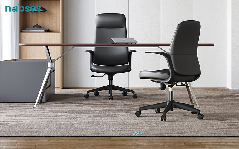 ghế công thái học bọc da