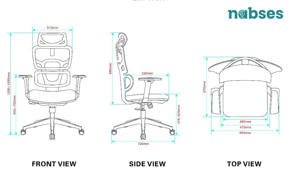 ghế công thái học nabses lm-170a