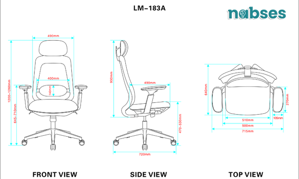ghế công thái học nabses lm-183a