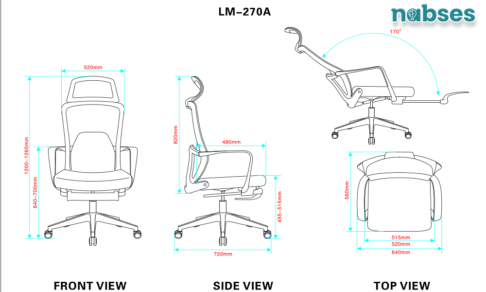 ghế công thái học lm-270A
