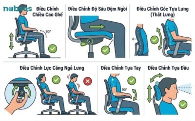 cách chỉnh ghế xoay ngả lưng